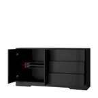Sideboard Buffet Cabinet, Modern Kitchen Buffet Storage Cabinet with Drawer and Doors,Large Coffee Bar with Adjustable Shelves