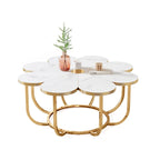 39.4 Inch Modern Flower-Shaped Coffee Centra Table for Living Room