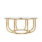 39.4 Inch Modern Flower-Shaped Coffee Centra Table for Living Room