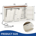 Double Tilt Out Trash Cabinet Kitchen Island with Storage