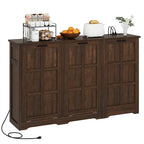 Double Tilt Out Trash Cabinet Kitchen Island with Storage