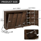 Double Tilt Out Trash Cabinet Kitchen Island with Storage