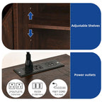 Double Tilt Out Trash Cabinet Kitchen Island with Storage