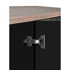 Sideboard Buffet Cabinet Kitchen Storage Cabinet Credenza with 4 Convex Pattern Diamond Doors and 2 Shelves Accent Console Table