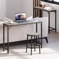 Console Table, 2-Tier Entryway Table with Storage, Narrow Sofa Table with V Design