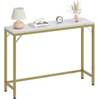 Console Table, 2-Tier Entryway Table with Storage, Narrow Sofa Table with V Design