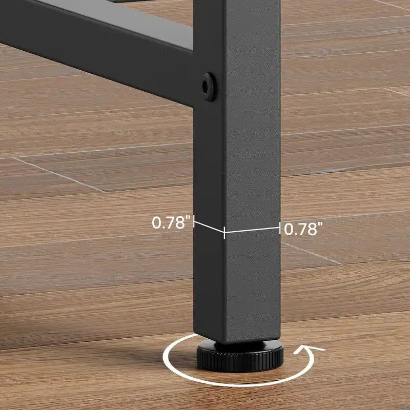 Console Table, 2-Tier Entryway Table with Storage, Narrow Sofa Table with V Design