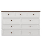 Solid Pine Murphy Bed Chest with Charging Station and Large Storage Drawer