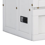 Solid Pine Murphy Bed Chest with Charging Station and Large Storage Drawer