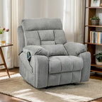Oversize Dual Motor Massage Recliner w/Heat, Lift Sofa for Elderly, Cup Holder,180 degrees