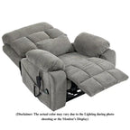 Oversize Dual Motor Massage Recliner w/Heat, Lift Sofa for Elderly, Cup Holder,180 degrees