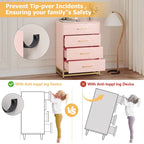 Dresser for Bedroom with 4 Drawer