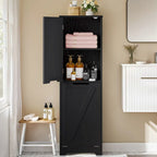 Moasis 53H Tilt Out Laundry Hamper Bathroom Storage Cabinet with Adjustable Shelves and Basket