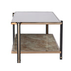 Rectangular Coffee Table,Cocktail Table w/ Mirrored TopModern Coffee Tables Accent Table for Living Room