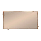Rectangular Coffee Table,Cocktail Table w/ Mirrored TopModern Coffee Tables Accent Table for Living Room
