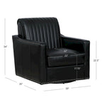 Carlota Faux Leather 360 Swivel Accent Chair