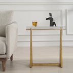 Uttermost Midas Thick Crystal Accent Table - 24H x 24W x 8.625D