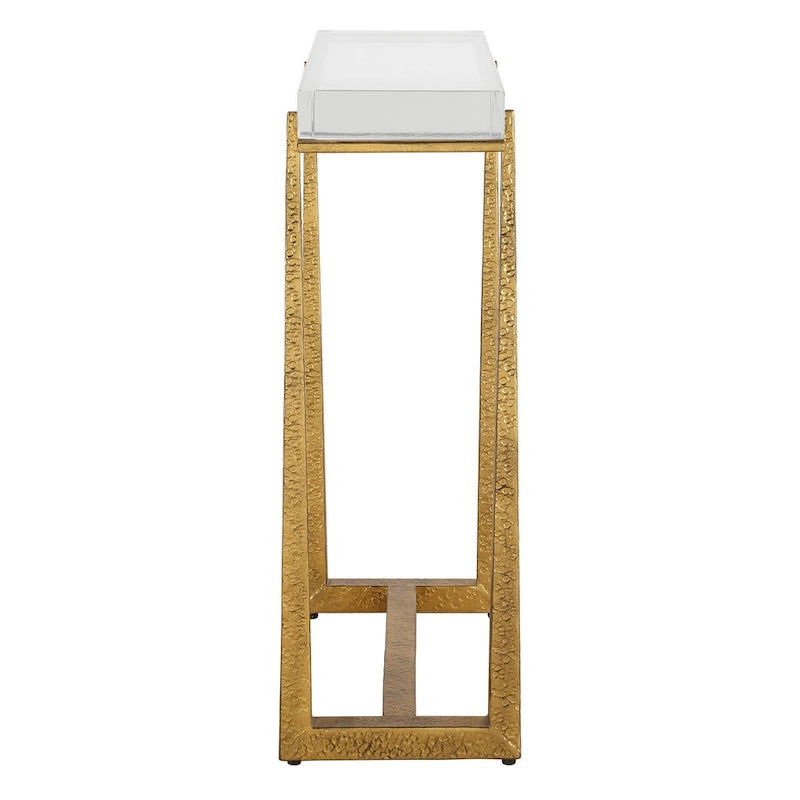 Uttermost Midas Thick Crystal Accent Table - 24H x 24W x 8.625D