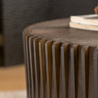Coffee Table Set with Vertical Textured Embossed Design for Living Room (Set of 2)