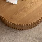 Coffee Table Set with Vertical Textured Embossed Design for Living Room (Set of 2)