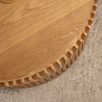 Coffee Table Set with Vertical Textured Embossed Design for Living Room (Set of 2)