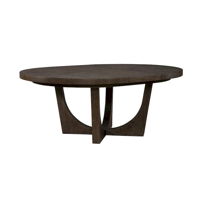 Cascade Falls Satin Espresso 5 Piece Pedestal Table Set with Chairs