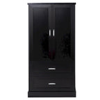 Tall Bathroom Storage Cabinet, Cabinet with Two Doors and Drawers, Adjustable Shelf, MDF Board