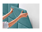 Meublori Upholstered Headboard in Quality Corduroy, Meubloriérieure composed of interchangeable self-adhesive panels, turquoise, 160 cm