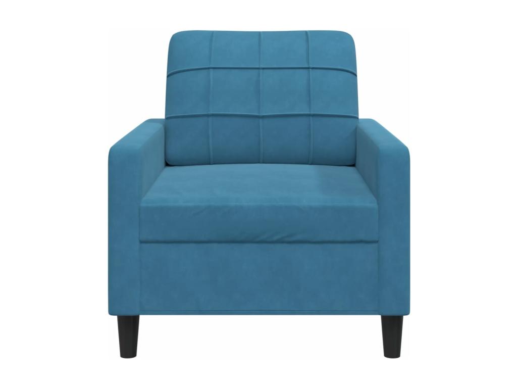 Blue Armchair 60 cm Velvet HIYN00970