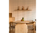 Set of 2 brown fir wood shelves 120x3.2cm - Meublori
