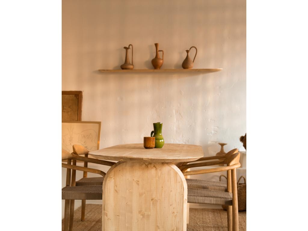 Set of 2 brown fir wood shelves 120x3.2cm - Meublori