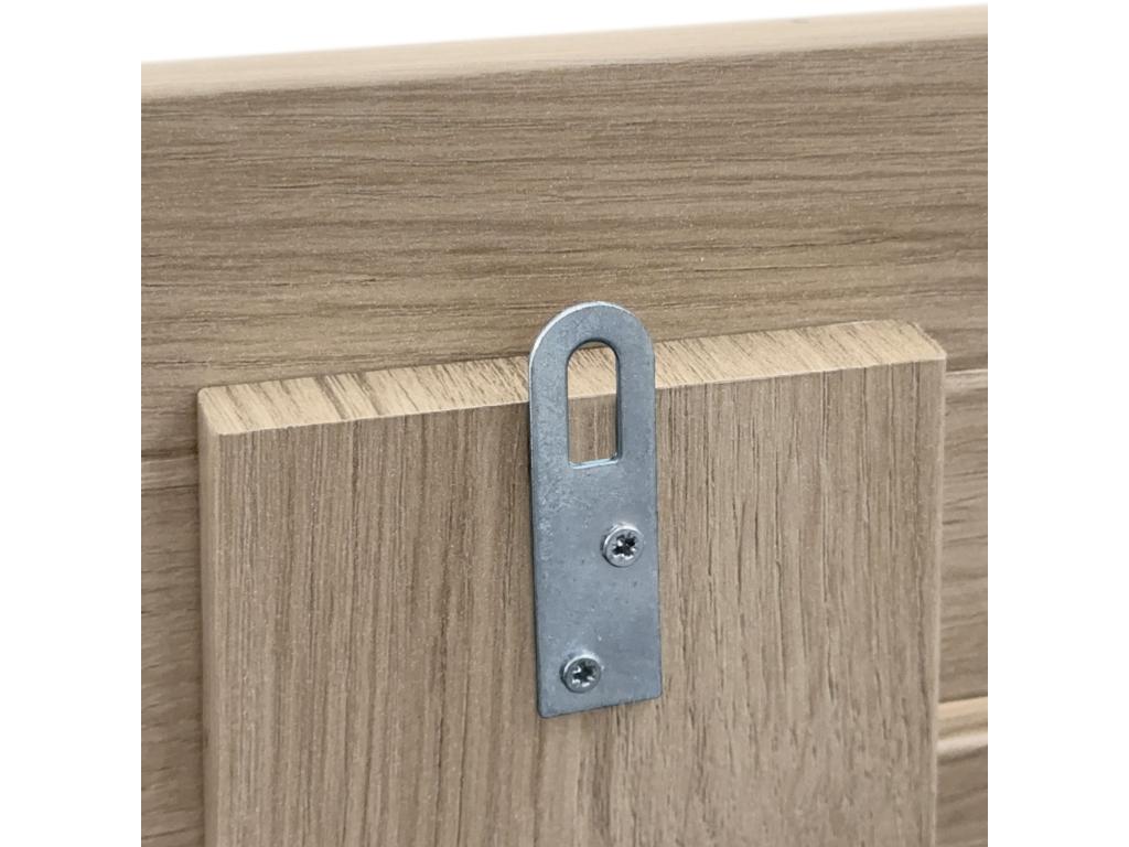 Meublori Recycled Wood Headboard, Dm Style, Horizontal Pallet, 160x46cm, for 150/160cm Beds - Oak