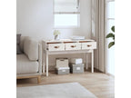 White console table, 114x40x75 cm, solid pine wood