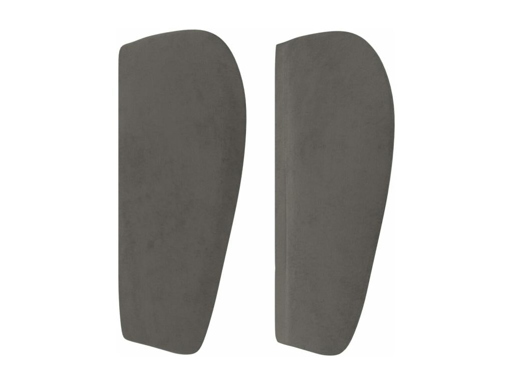 Headboard with wings, Dark Grey, 103x23x78/88 cm, Velvet