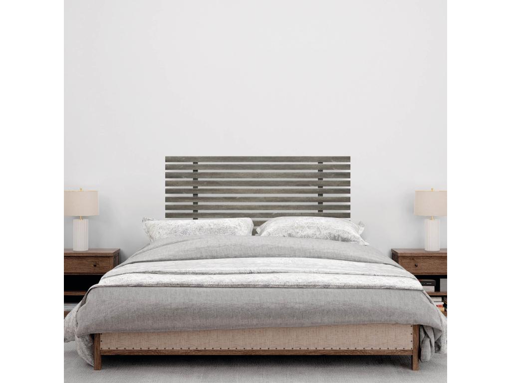 Meublori Recycled Wood Headboard, Japanese Style, with Legs, 110x115cm, Fits 110cm Beds - Amazon Oak