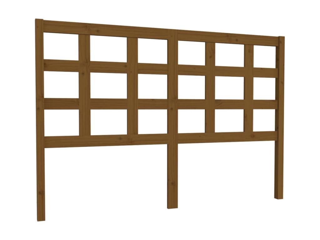 Honey Brown Headboard 145.5x4x100 cm Solid Pine Wood TQXN95319