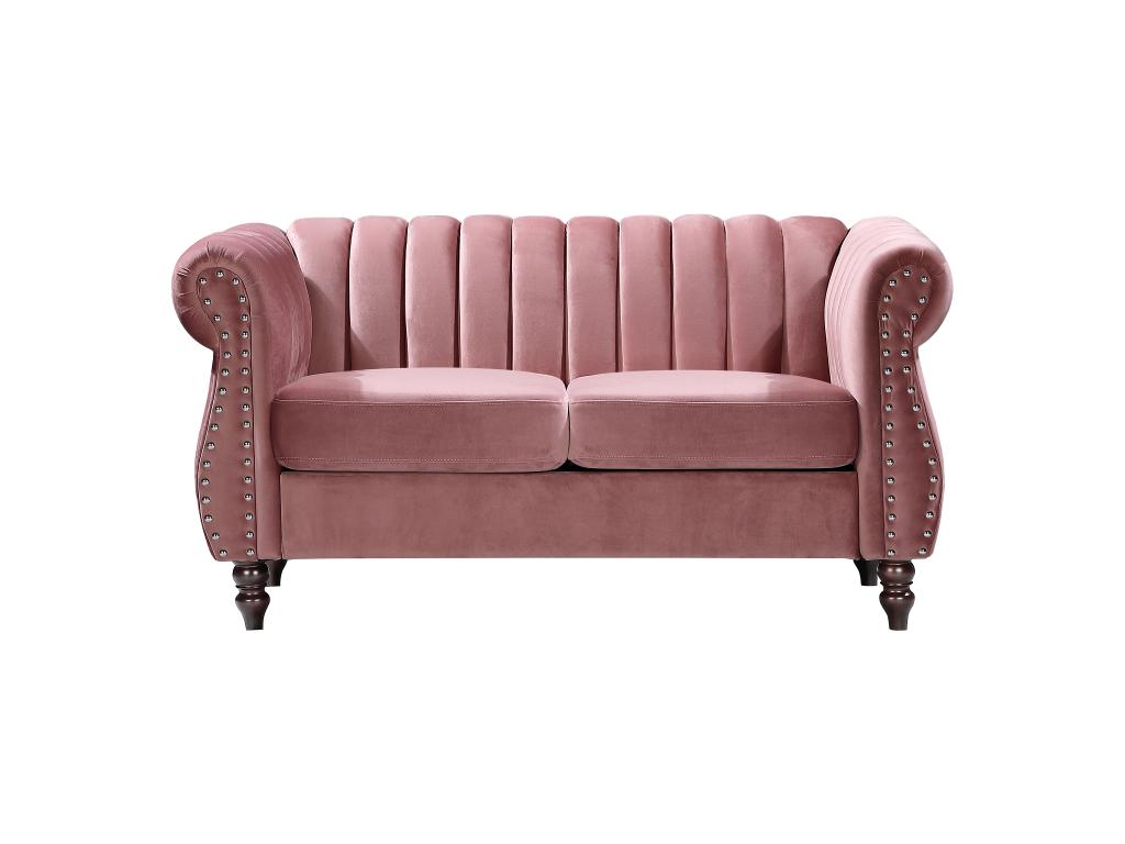 Meublori 2-seater sofa in old rose velvet Meublori