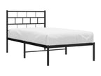 Metal bed frame with black headboard 80x200