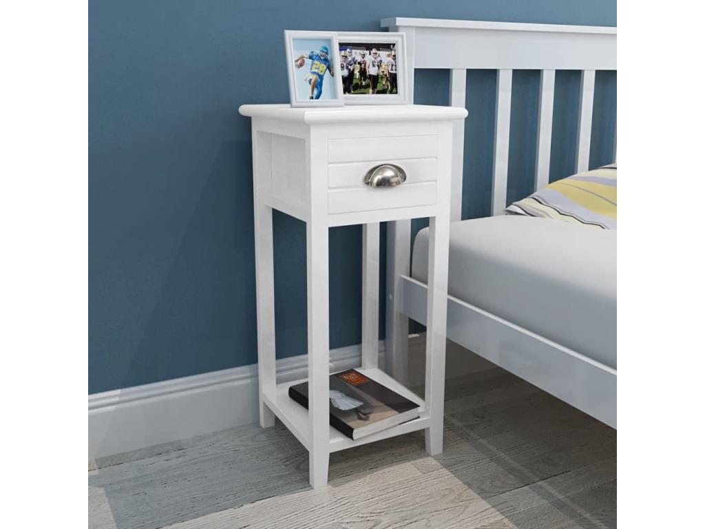Laviecasa Premium - Bedside table with 1 drawer, White DOKD01886