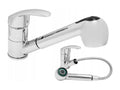 CHROME-PLATED MANUAL KITCHEN MIXER WITH PULL-OUT SPRAY HEAD
