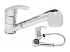 CHROME-PLATED MANUAL KITCHEN MIXER WITH PULL-OUT SPRAY HEAD