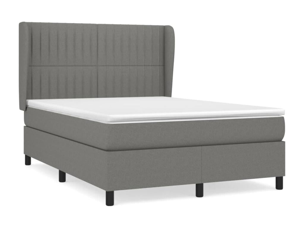 Laviecasa bed base with mattress, Dark Grey, 140x190cm, Fabric YJXV99288