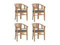 5-piece garden dining set, solid teak wood, BVWG11653