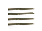 Pack of 4 floating shelves in green pine wood, 100x7cm - Meublori