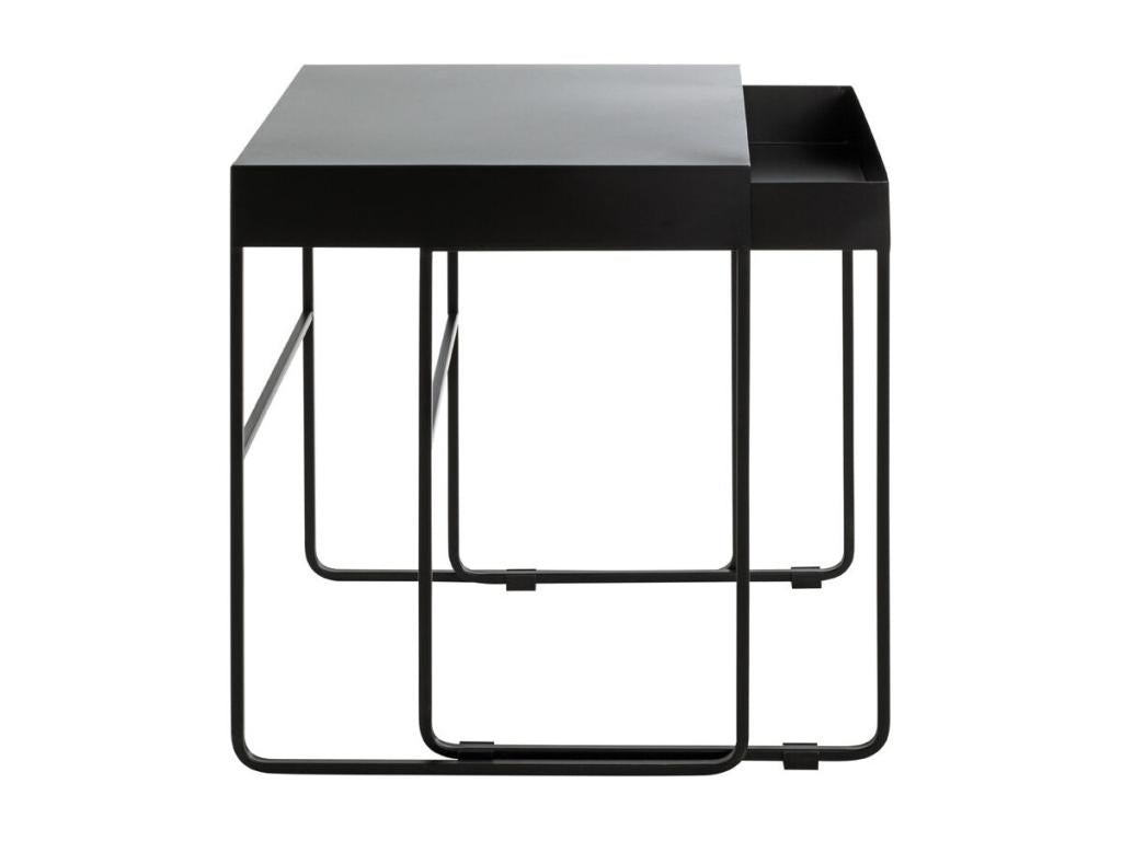 Set of 2 Meublori Designer Side Tables 54cm Black