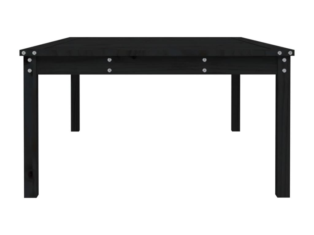 Meublori Premium - Black garden table 121x82.5x45 cm solid pine wood