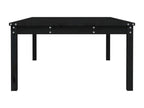 Meublori Premium - Black garden table 121x82.5x45 cm solid pine wood