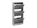 Concrete grey shoe cabinet 60x21x125.5 engineered wood