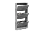 Concrete grey shoe cabinet 60x21x125.5 engineered wood