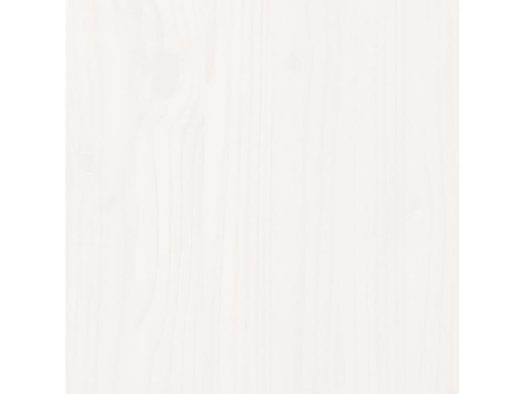 Wall-mounted headboard, white, 206x3x63 cm, solid pine wood